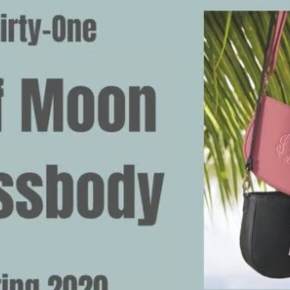 Thirty-one Half Moon Crossbody in Denim Distressed Pebble - New in Pkg - Picture 2 of 2